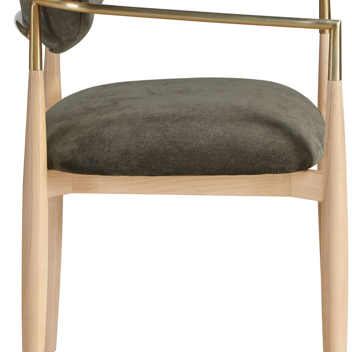 Riccio - Fabric Dining Arm Chair (Set of 2) - Natural Frame