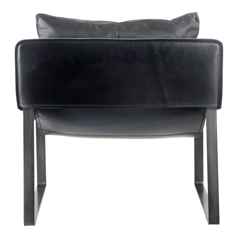 Connor - Leather Club Chair - Onyx Black