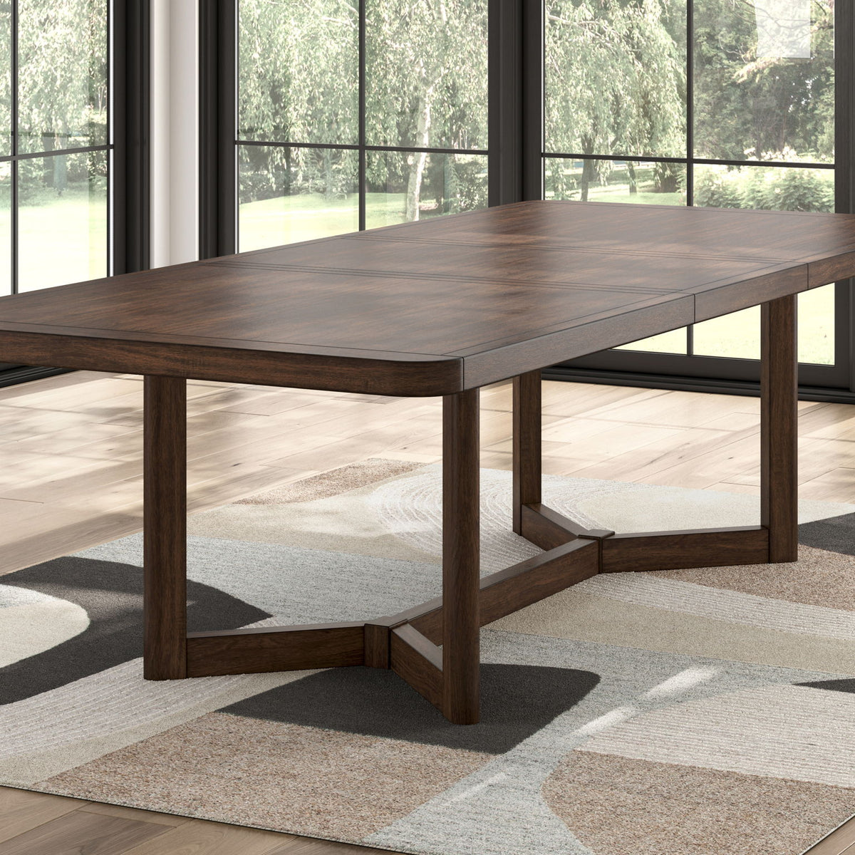 Dilenno - Rectangular Dining Room Extension Table - Dark Brown