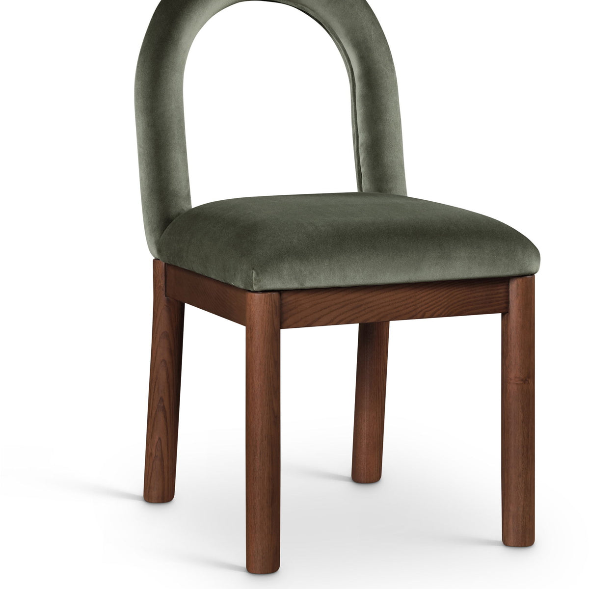 Conrad - Velvet Dining Chair With Brown Legs