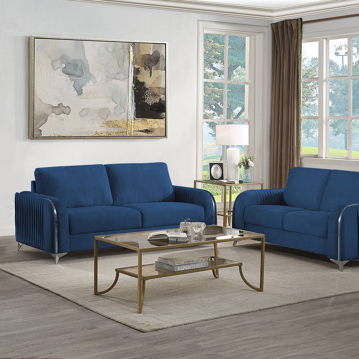 Wenona - Velvet Living Room Set