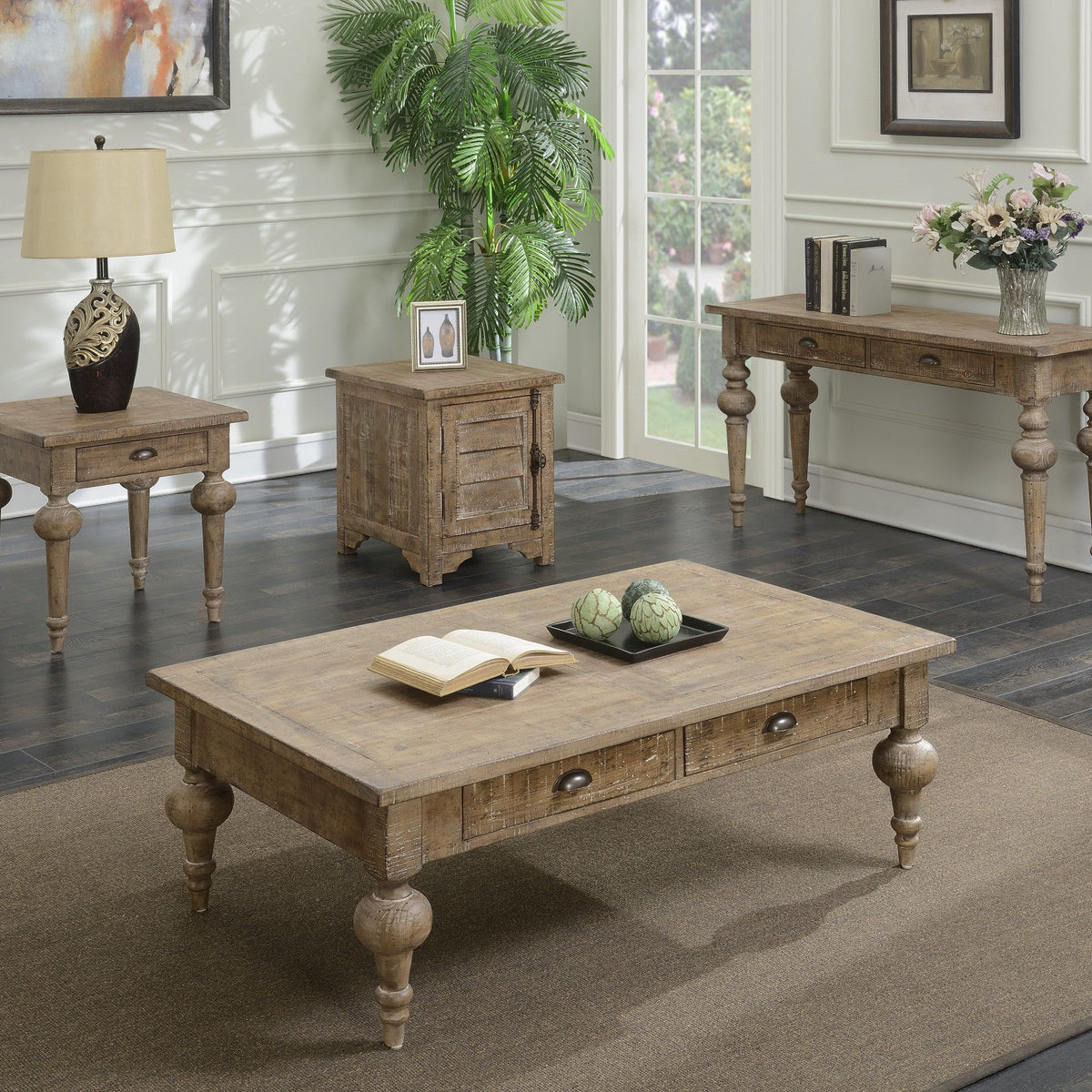 Ludin - Chair Side Table - Taupe