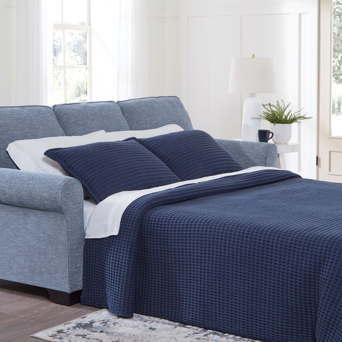 Carissa Manor - Denim - Queen Sofa Sleeper