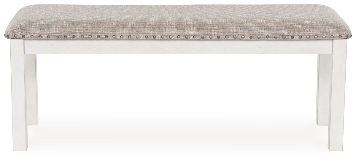 Robbinsdale - Large Upholstered Dining Room Bench - Antique White
