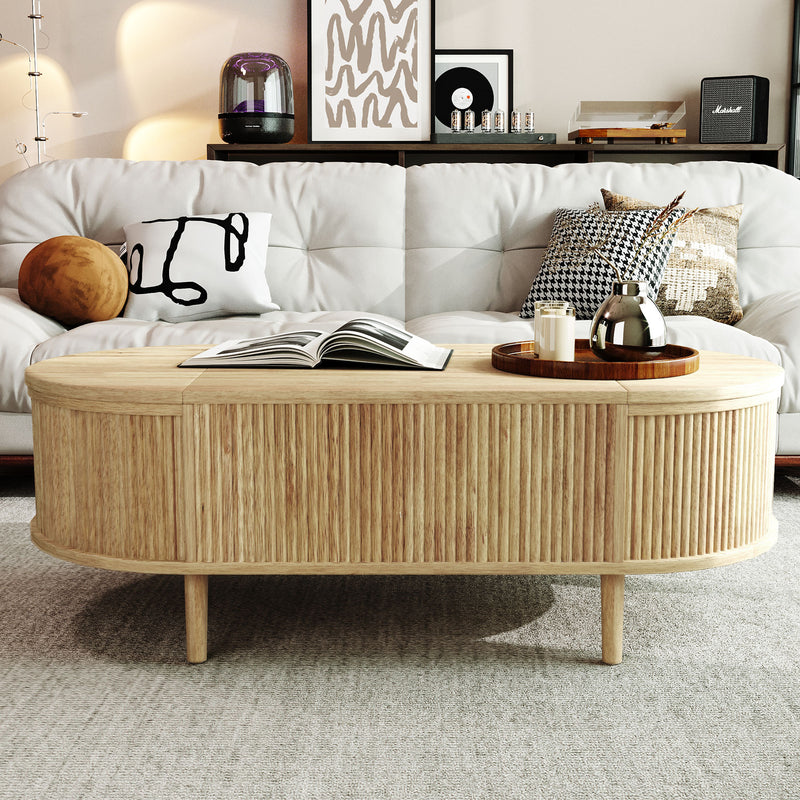 Lift-Top Coffee Table with Hidden Storage