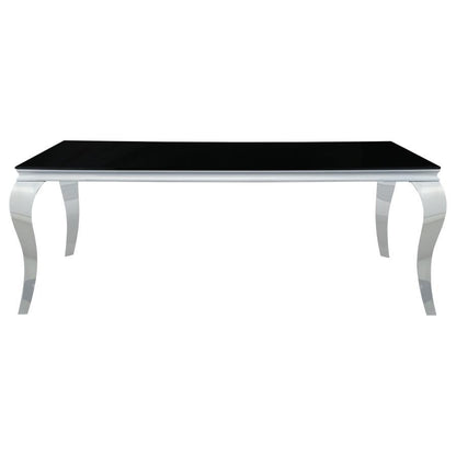 Carone - Rectangular Glass Top Dining Table