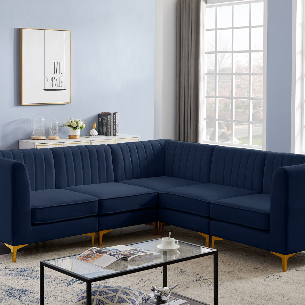 Alina - 5 Piece Modular Corner Sectional