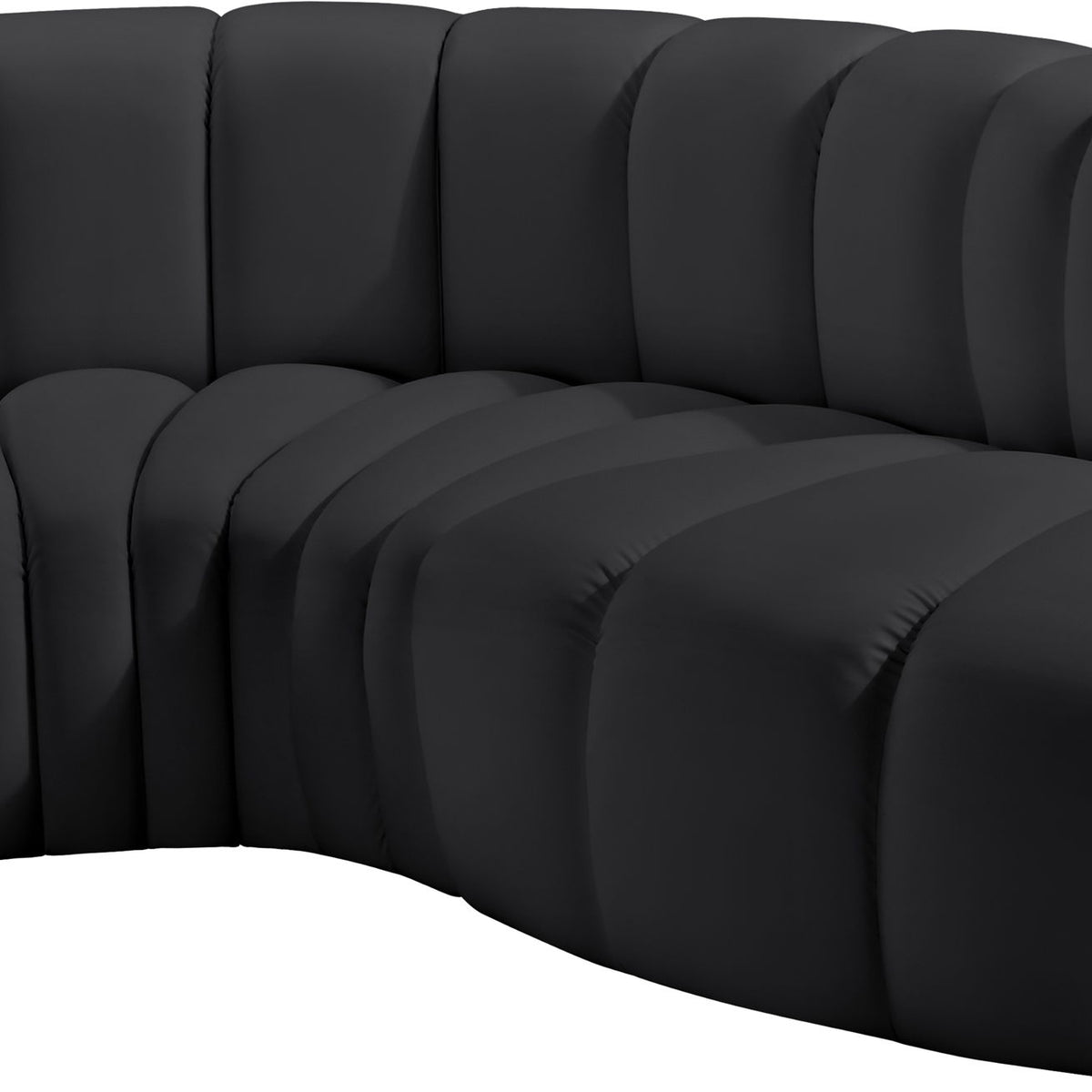 Arc - Faux Leather 3 Piece Modular L-Shaped Sofa