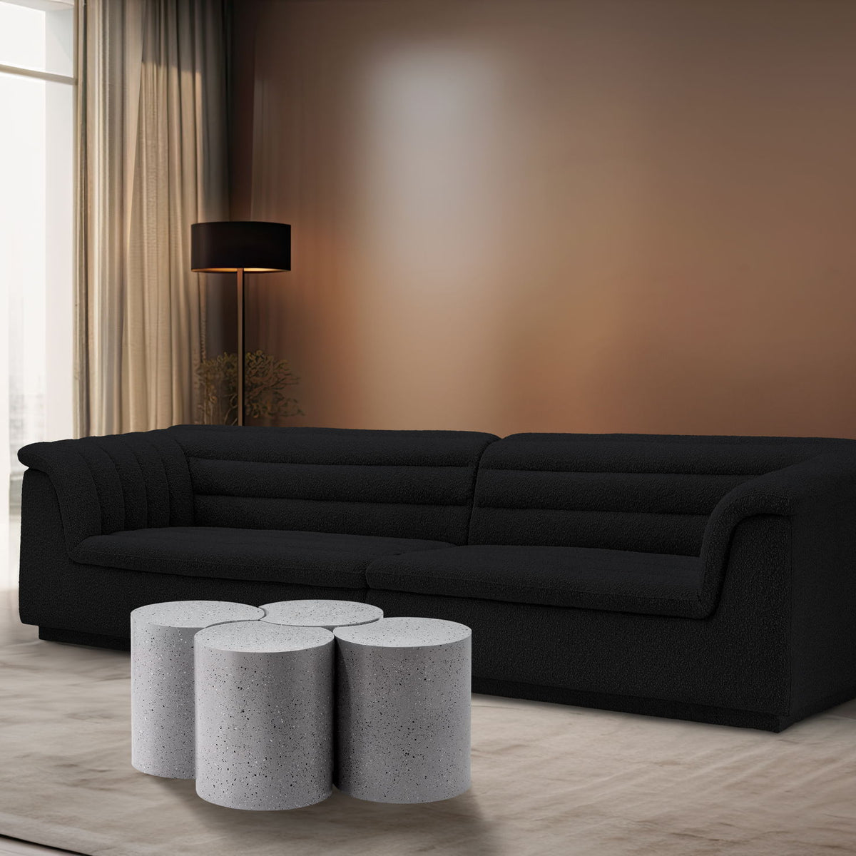 Dimple - 4 Piece Modular Coffee Table - Terazzo Finish