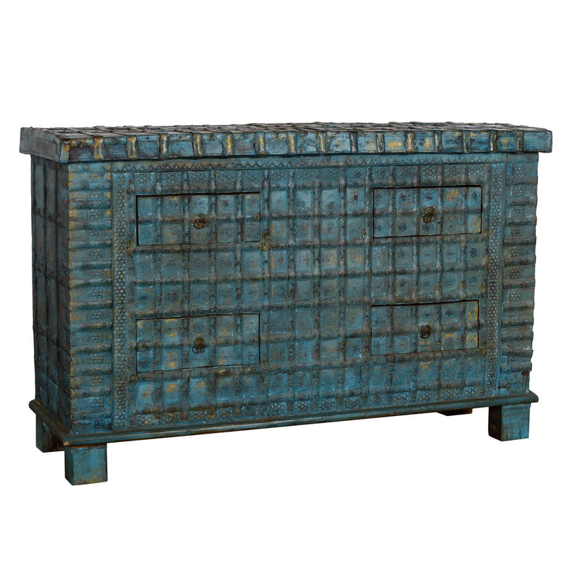 Wood Console Bos - Blue