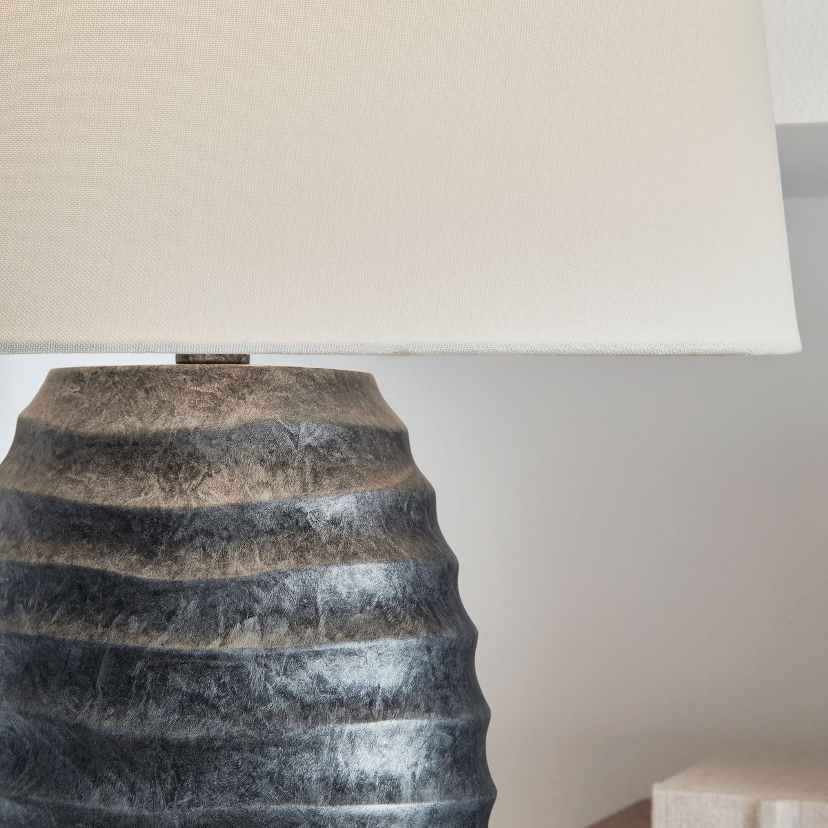 Caronick - Poly Table Lamp (Set of 2) - Antique Silver Finish