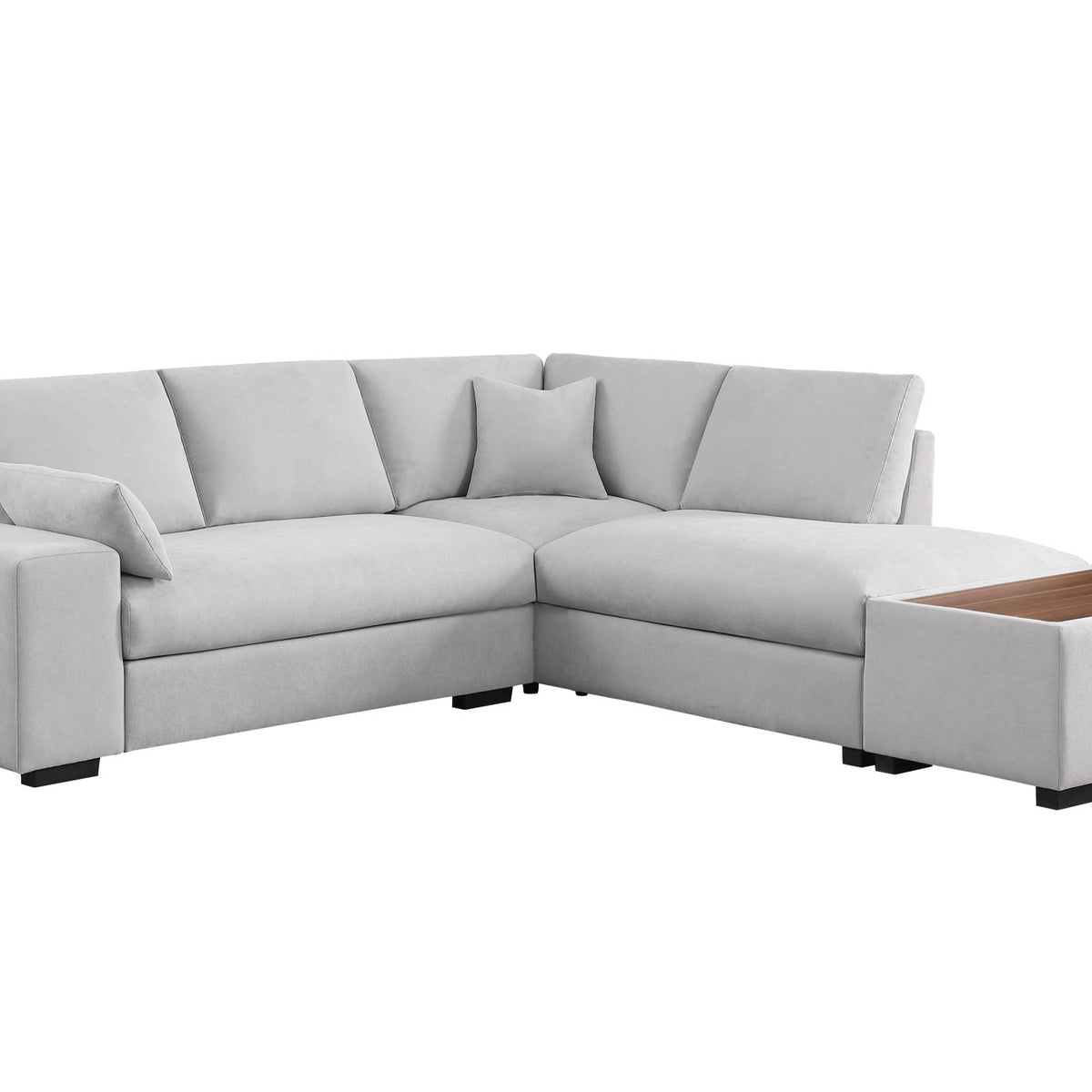 Joshua - 100" Sectional Sofa with Right Facing Chaise and Console Ottoman