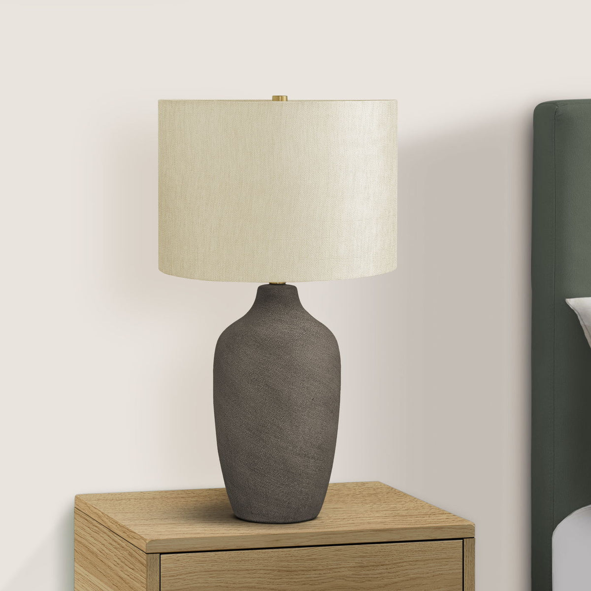 Lighting, Table Lamp, Ceramic, Resin, Contemporary - Gray
