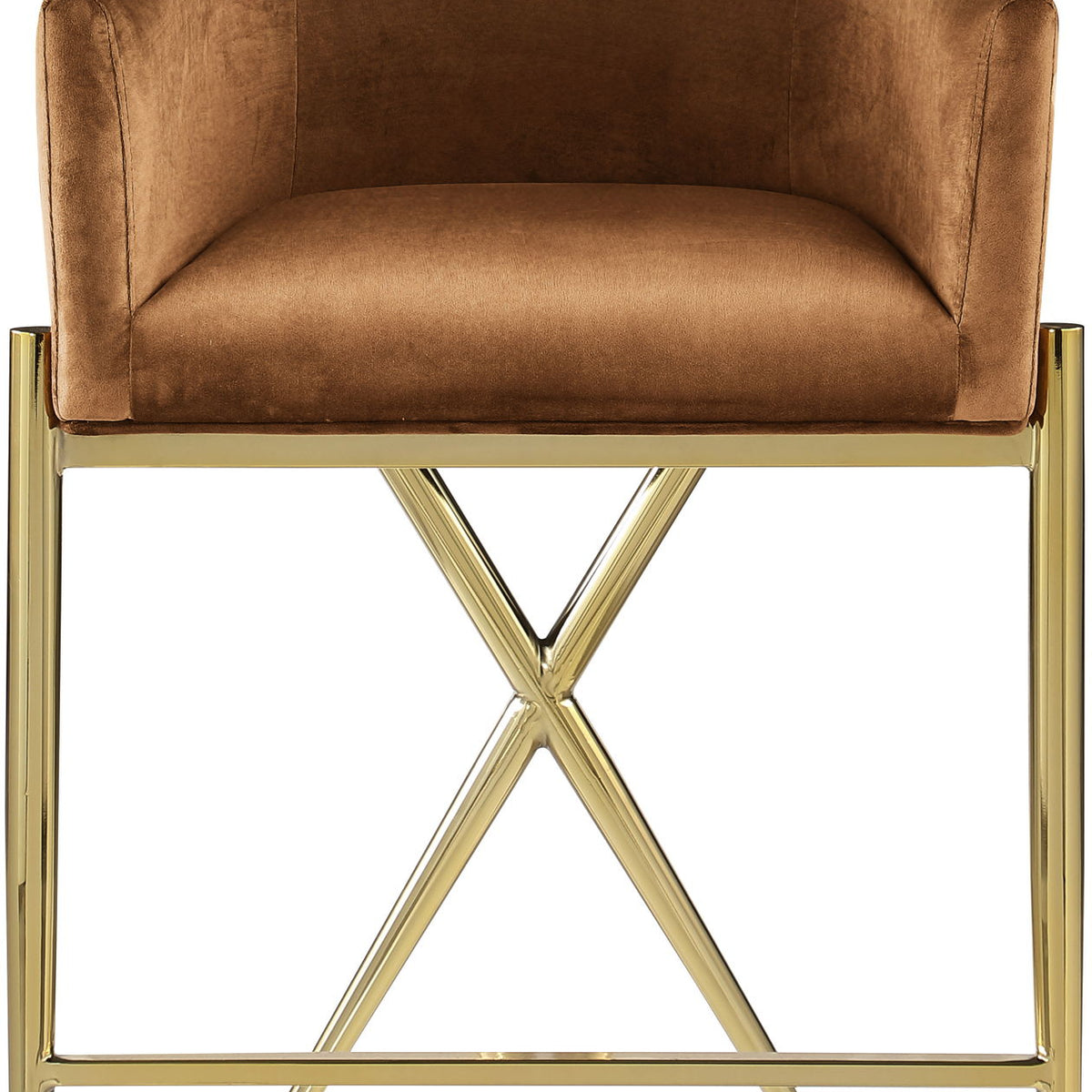 Xavier - Counter Stool with Gold Legs