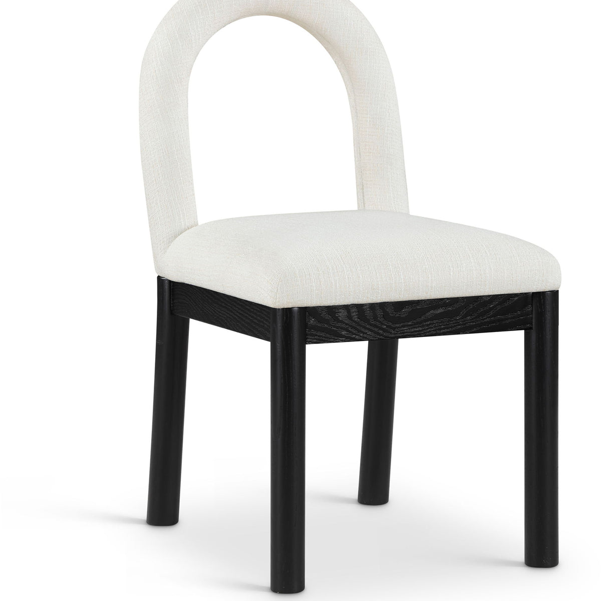 Conrad - Linen Dining Chair With Black Legs
