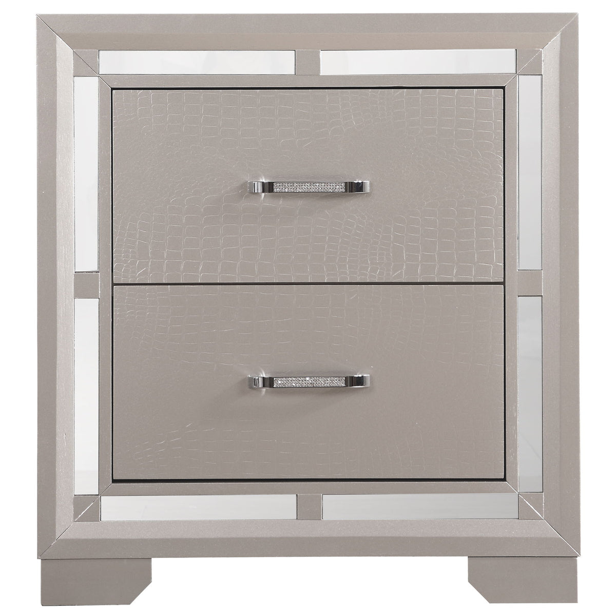 Alana - Nightstand - Silver Champagne
