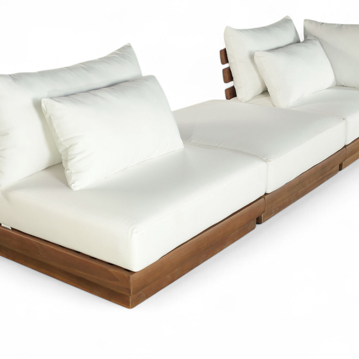 Mirella - 3 Piece Water Resistant Fabric Upholstered Outdoor Patio Modular Sofa