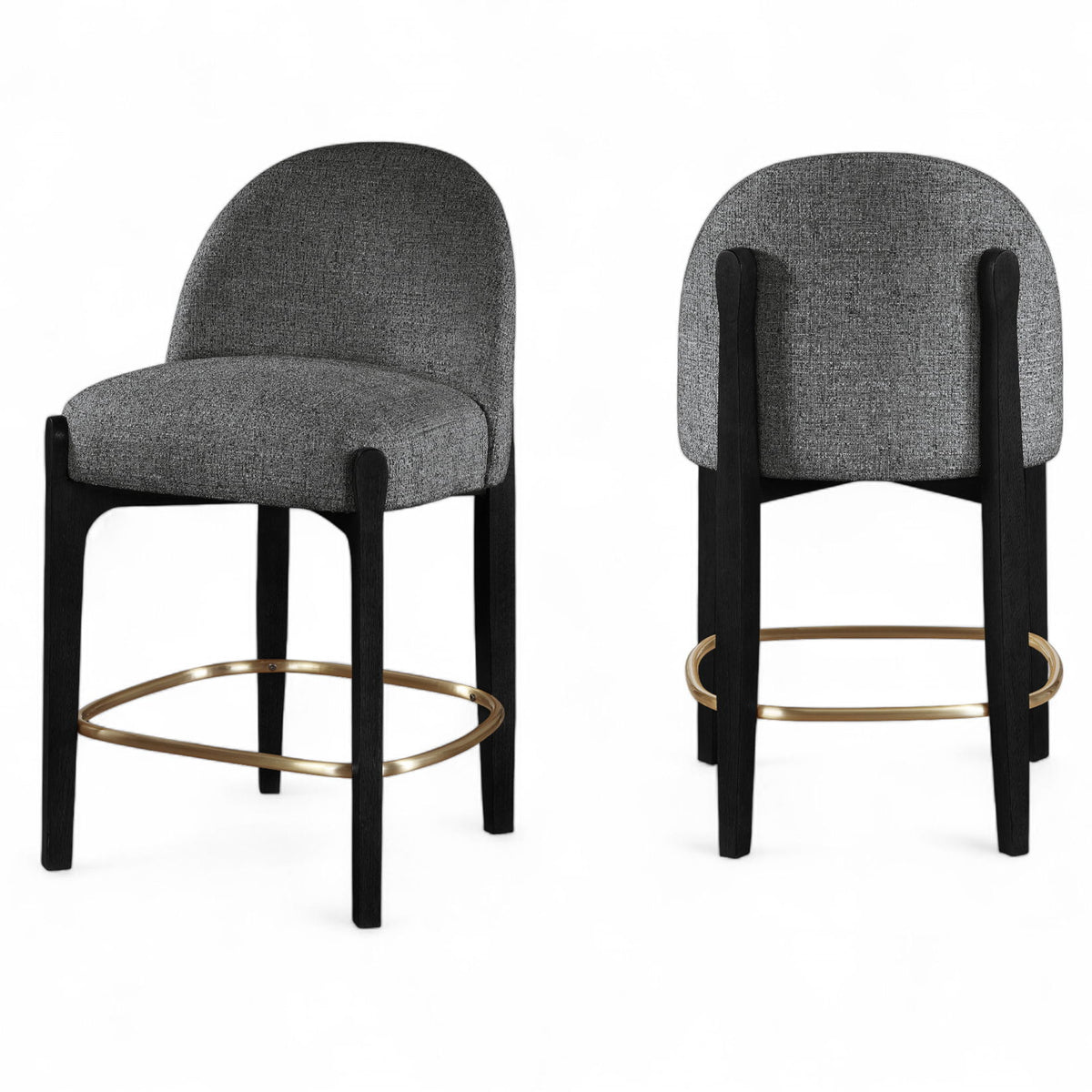 Torino - Counter Stool With Brushed Black Base