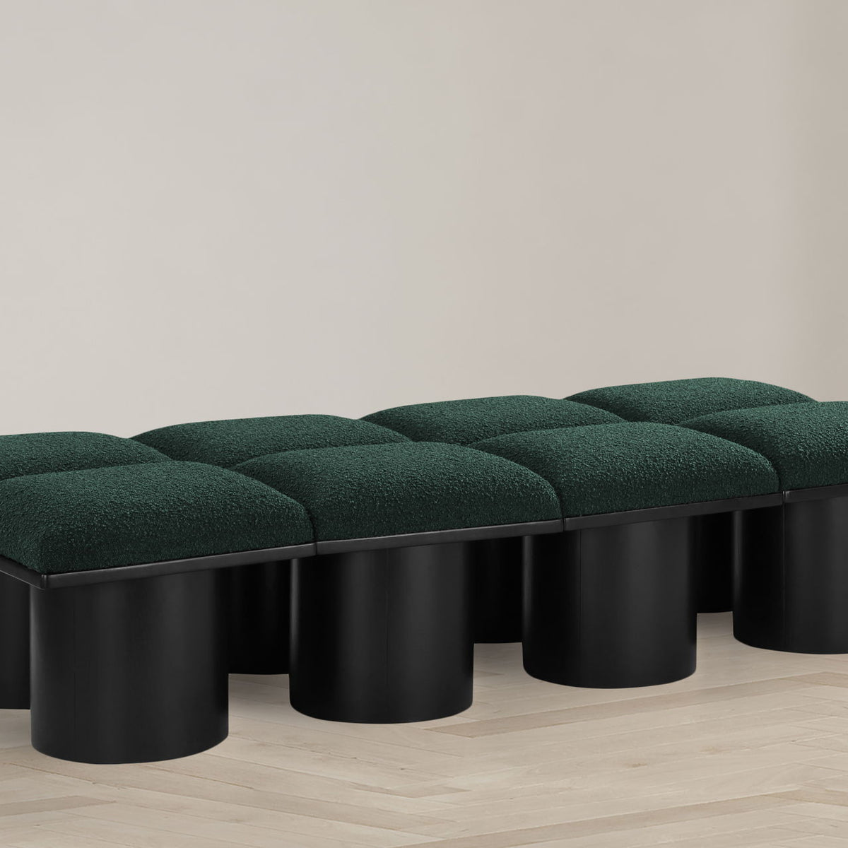 Pavilion - 8 Piece Modular Bench With Black Base