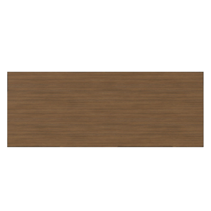 Rustic aged brown wood panel finish, horizontal close-up