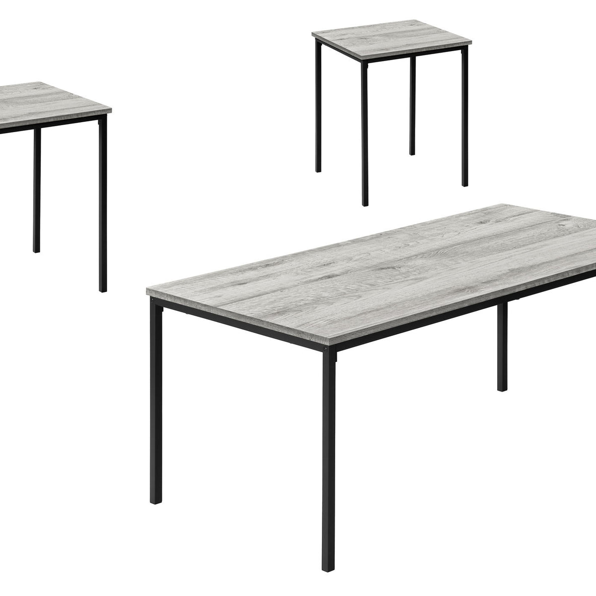Table Set, Coffee, End, Contemporary, Modern (Set of 3)