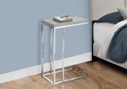 Accent Table, C - Shaped, Tempered Glass, Stylish Design Contemporary & Modern