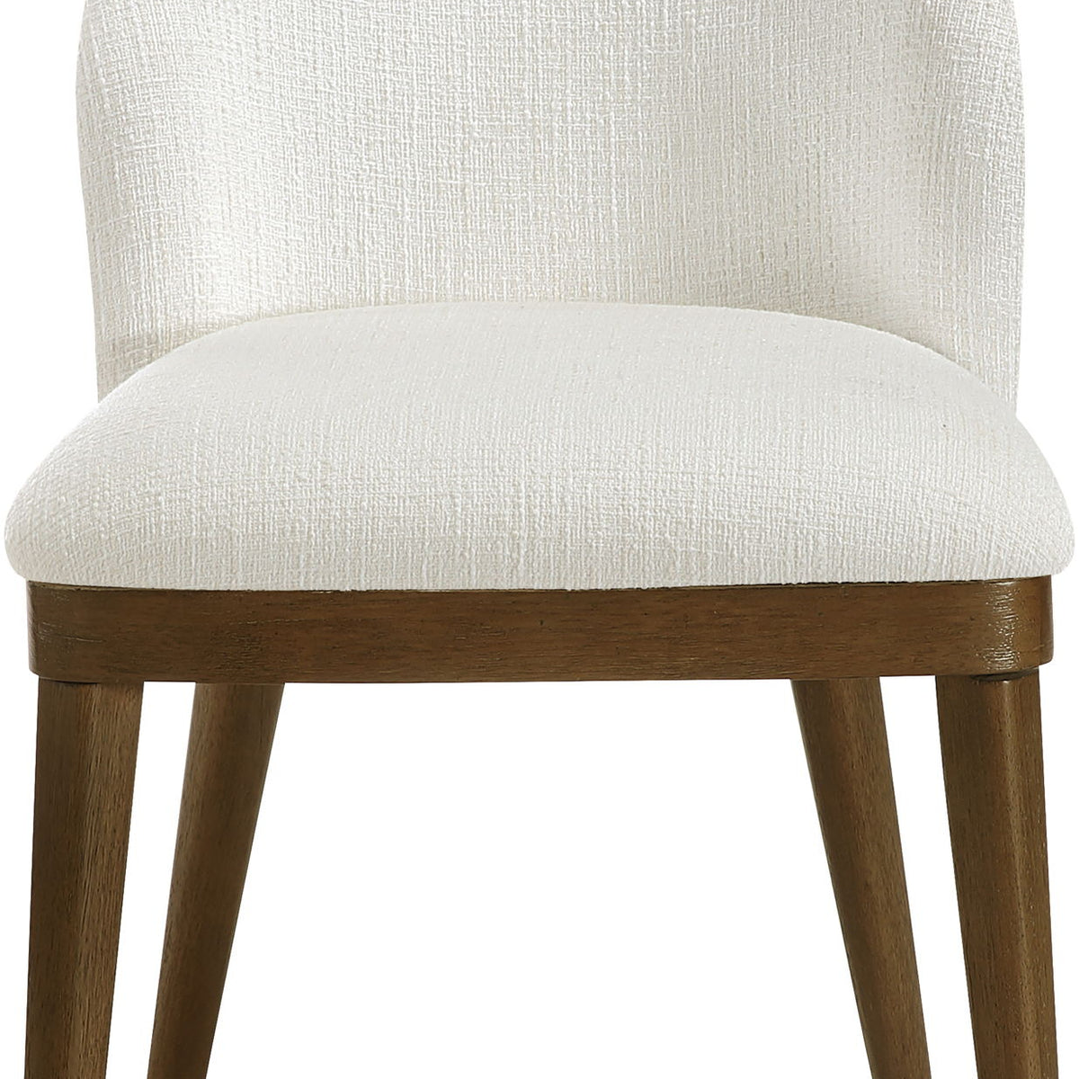 Valeo - Linen Textured Fabric Upholstered Dining Chair (Set of 2) - Painted Brown Base