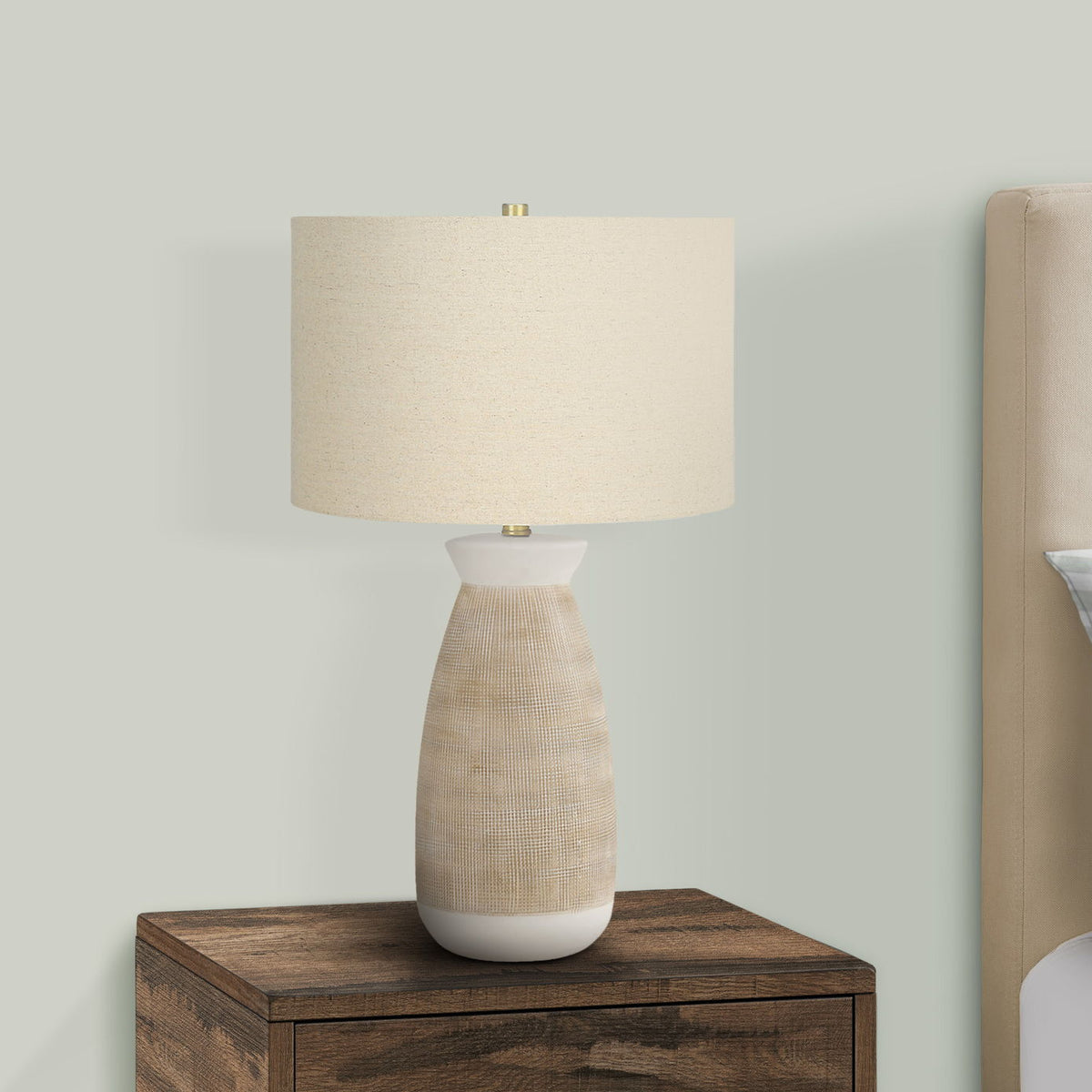 Lighting, Table Lamp, Ceramic, Resin, Contemporary - Cream