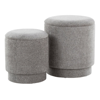 Marla - Upholste Contemporary Ottoman Set