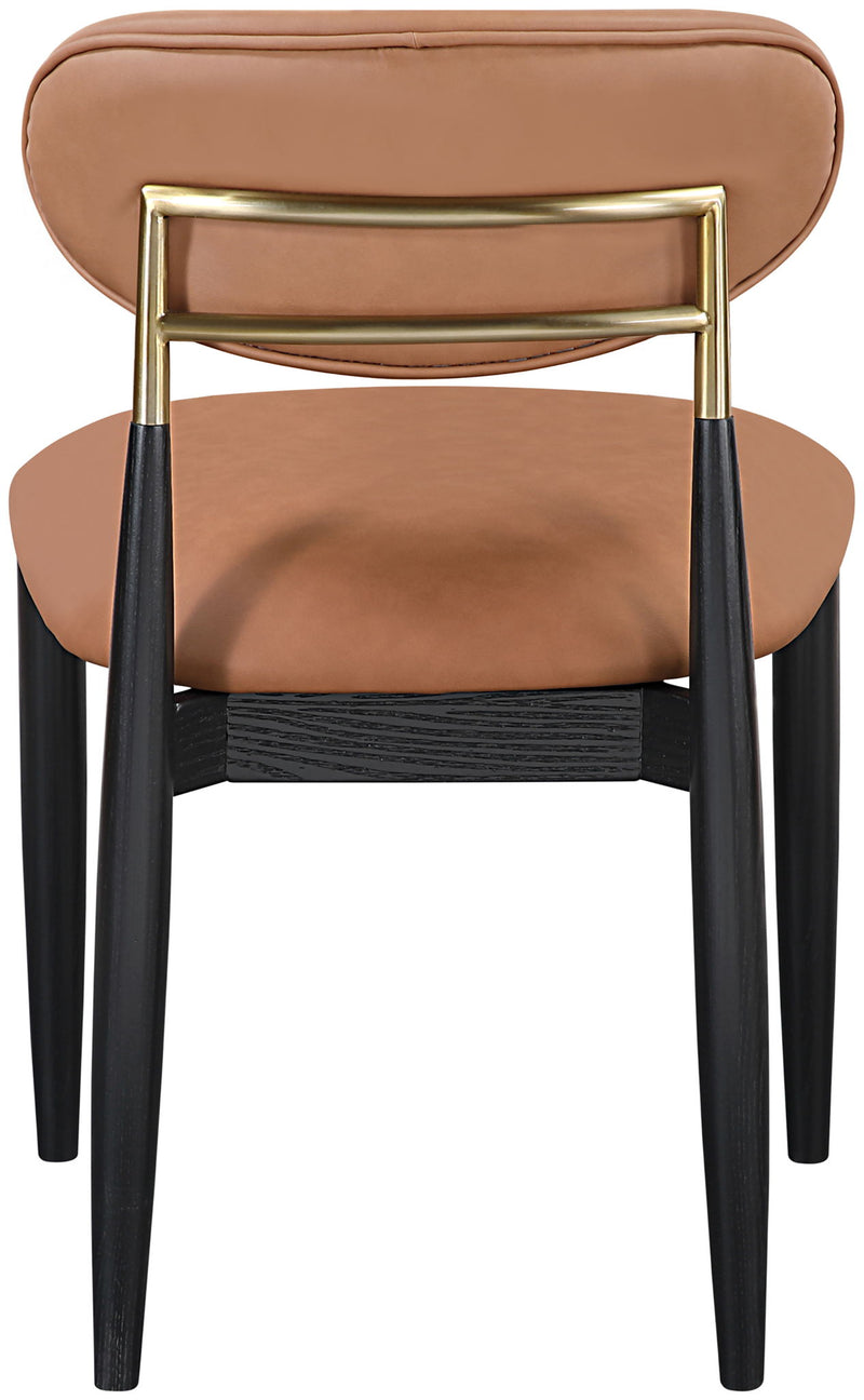 Riccio - Dining Side Chair (Set of 2) - Black And Gold Frame