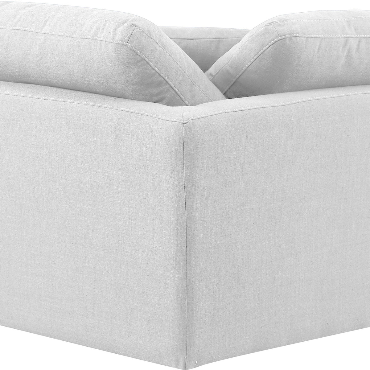 Indulge - Linen Corner Chair - White