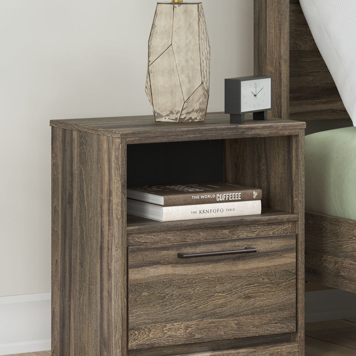 Elbrim - One Drawer Night Stand - Brown