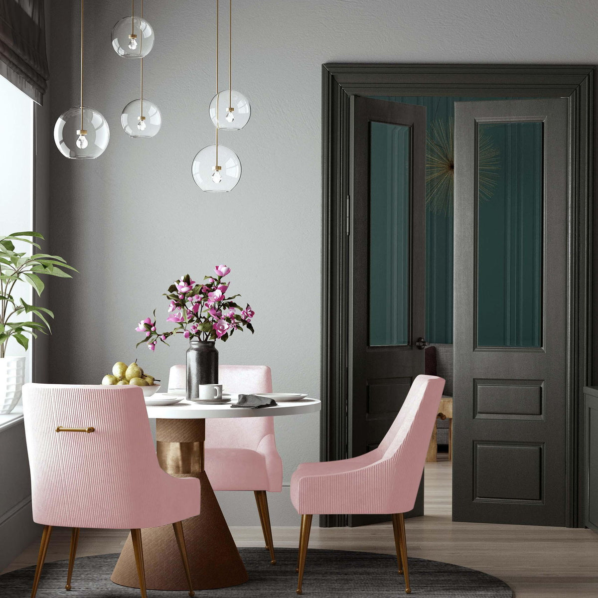 Beatrix - Pleated Velvet Side Chair