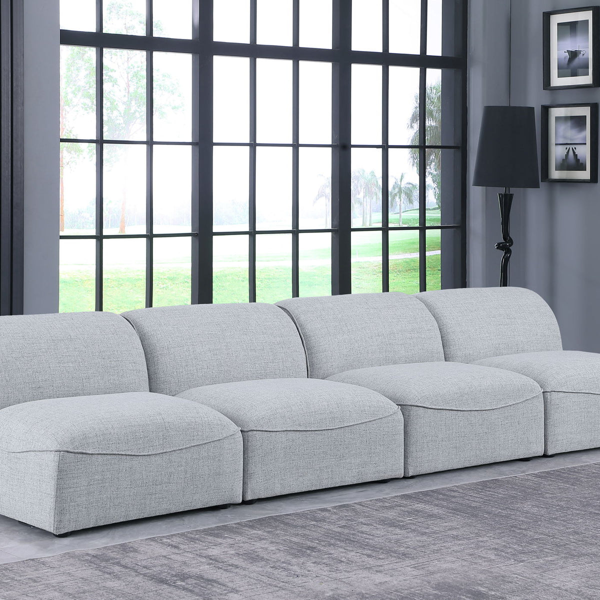 Miramar - 4 Seat Armless Modular Sofa