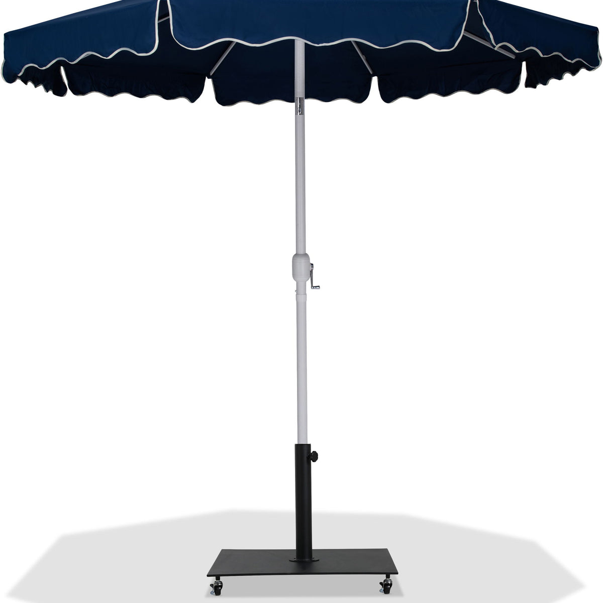 Amalfi - Aluminum Patio Umbrella - Black Base / White Pole