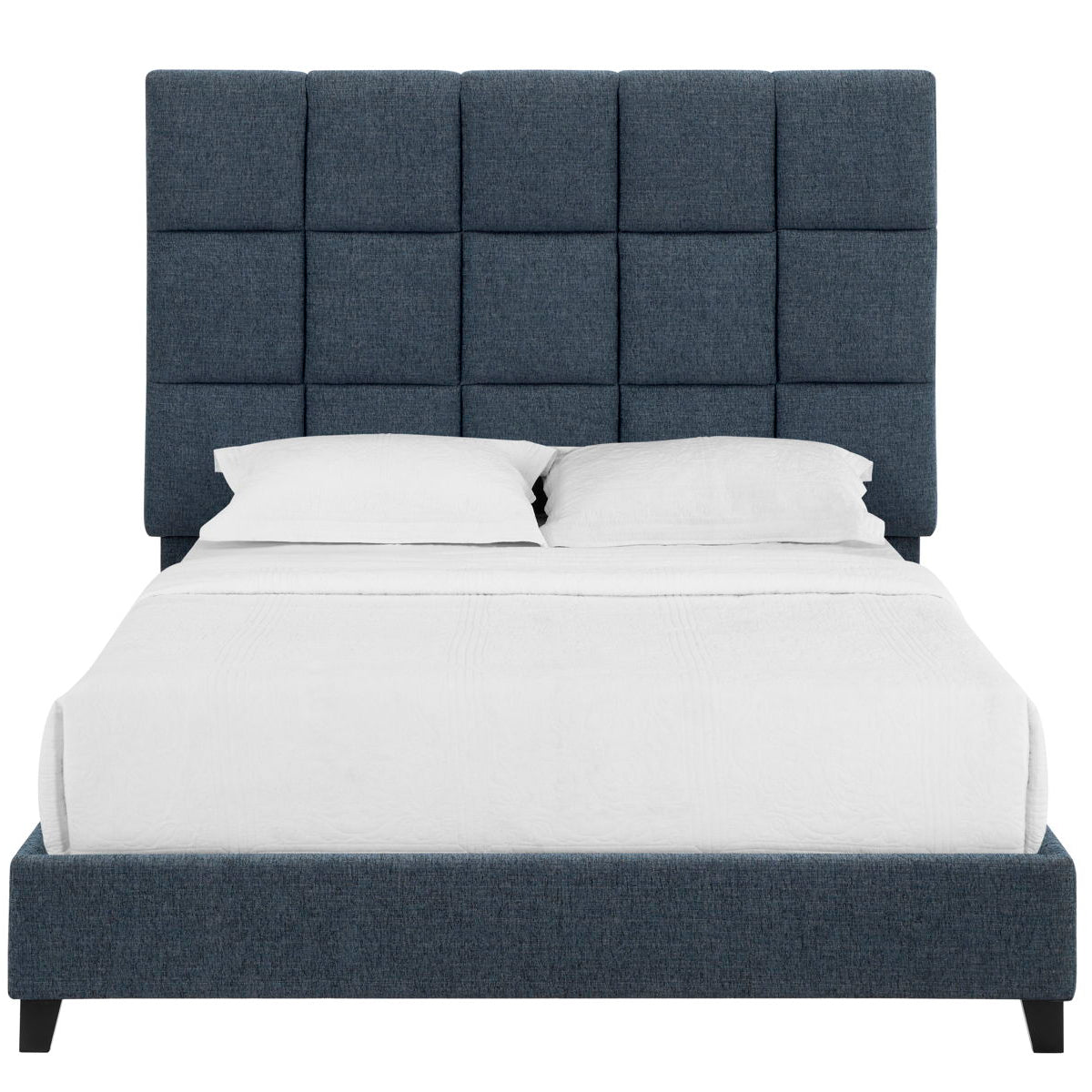 Squares Upholstered Platform Bed
