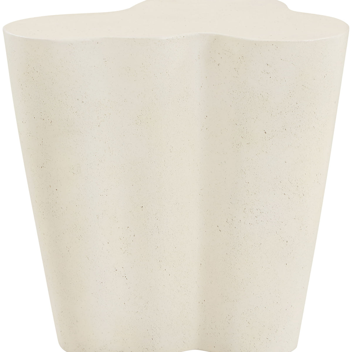 Monza - Concrete And Fiberglass Indoor / Outdoor End Table - Cream