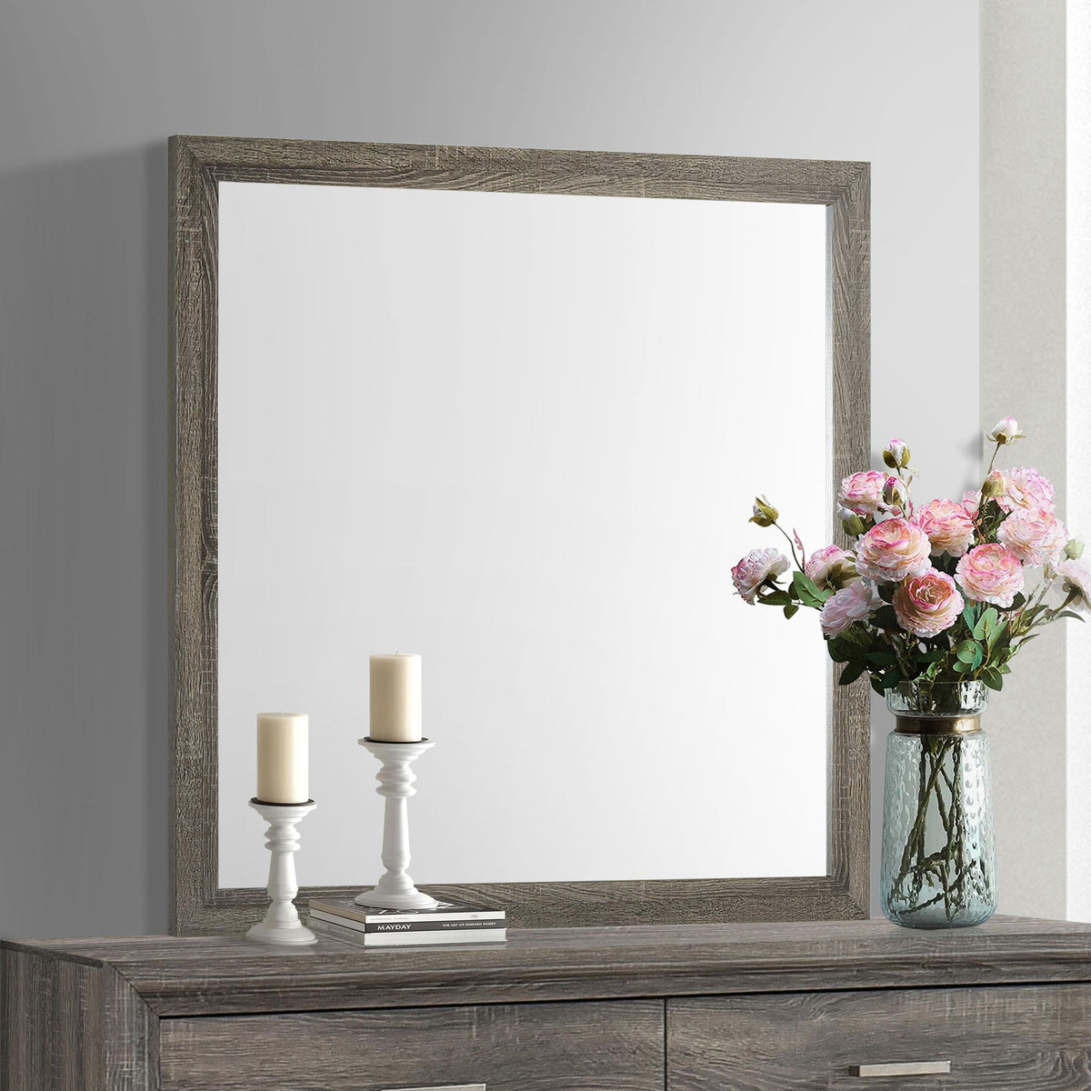 Wright Dresser Mirror Brown Oak