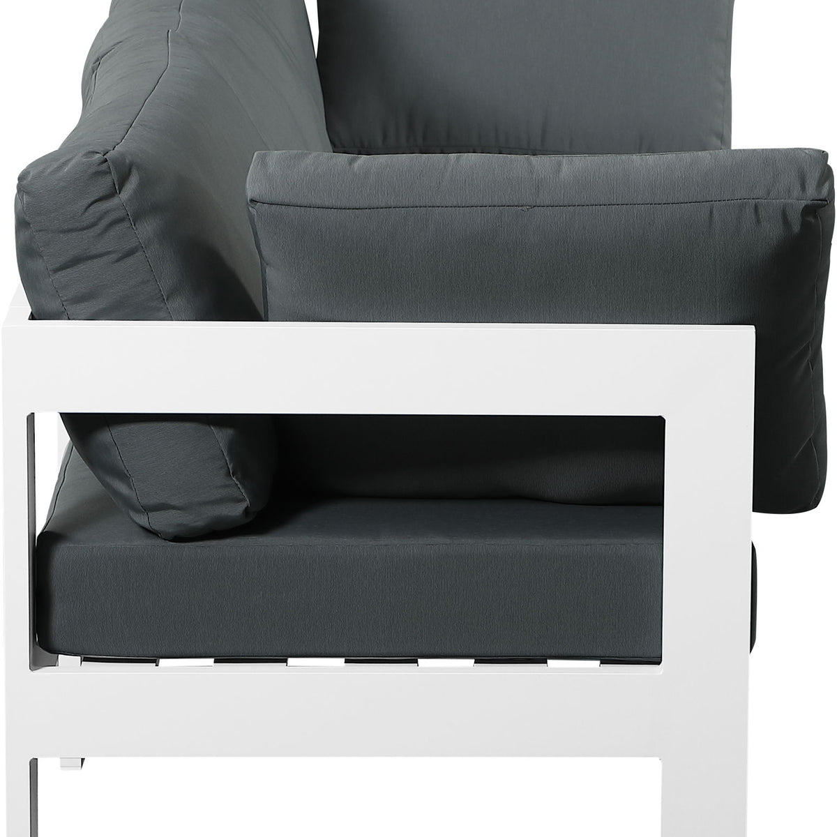 Nizuc - Outdoor Patio 3 Seat Modular Sofa With White Frame