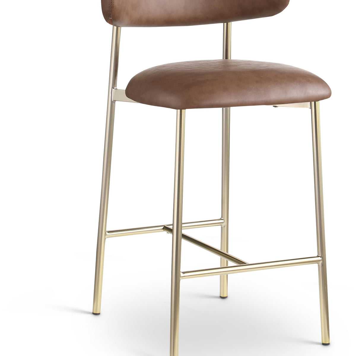 Lupita - Counter Stool With Brushed Gold Frame (Set of 2)