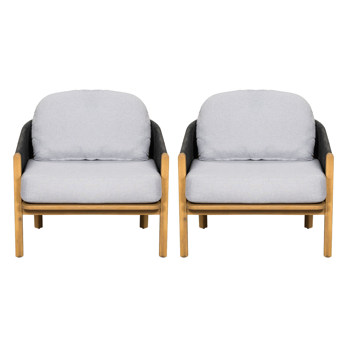 Grotta - Outdoor Wood Club Chair (Set of 2)