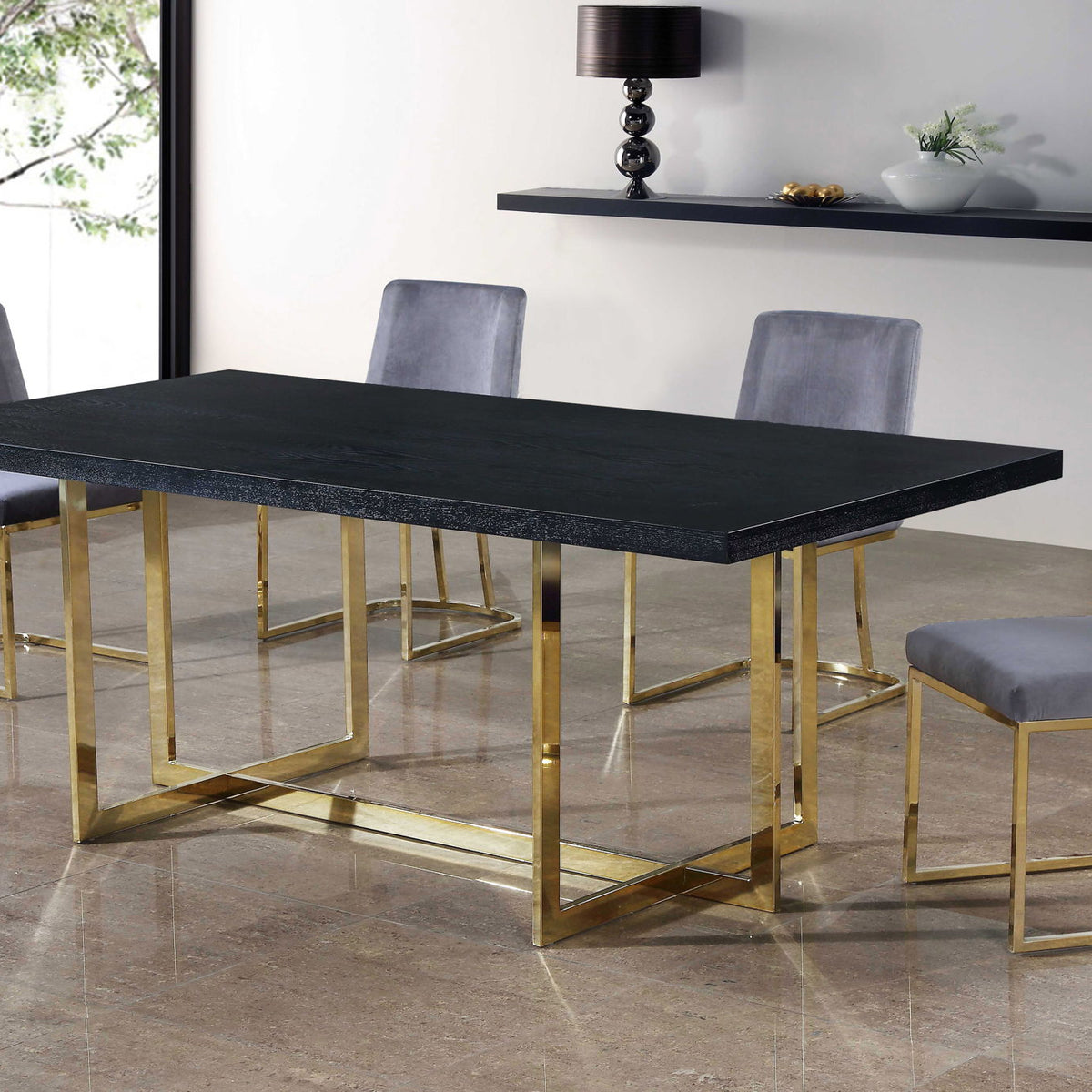 Heidi - Dining Chair with Gold Legs (Set of 2)