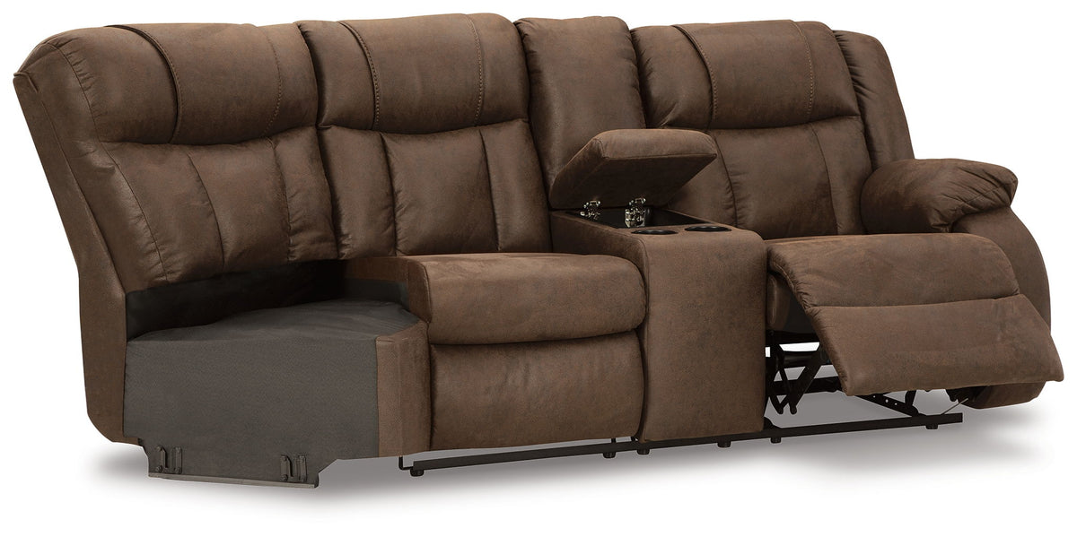 Trail Boys - Raf Reclining Loveseat With Console - Walnut