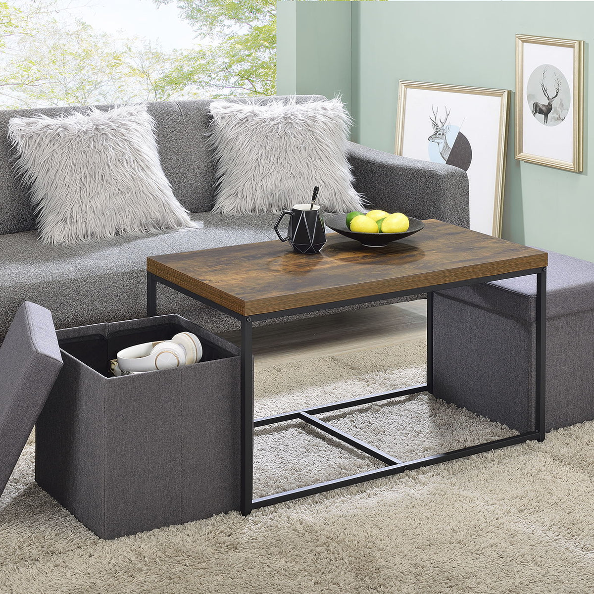 Murph - Wood Grain 3 Piece Coffee Table (Set of 3)