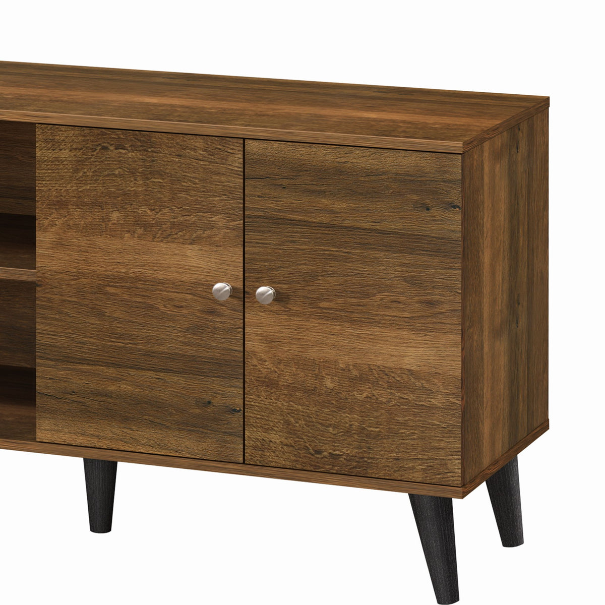 Amidon - TV Stand, With 2 Storage Shelves And 1 Cabinet