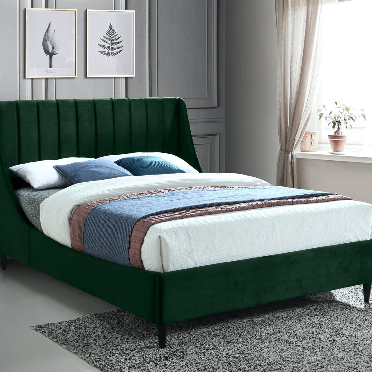 Eva - Velvet Bed
