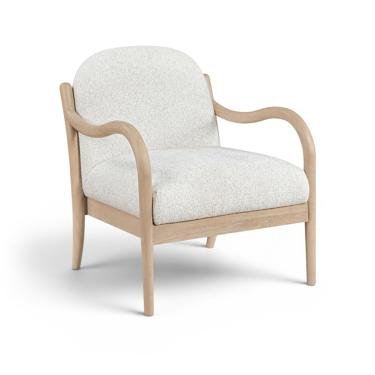 Helmsley - Performance Fabric Upholstered Accent Chair - Cream / Natural