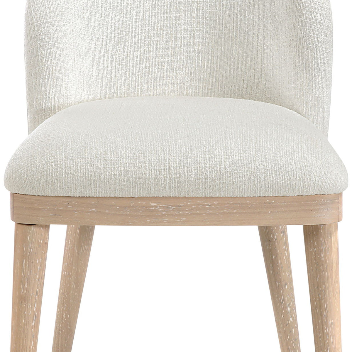Valeo - Linen Textured Fabric Upholstered Dining Chair (Set of 2) - Painted Natural Base