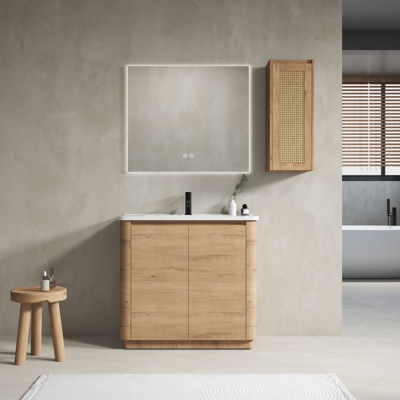 Freestanding Bathroom Vanity With Sink And 2 Soft Close Doors