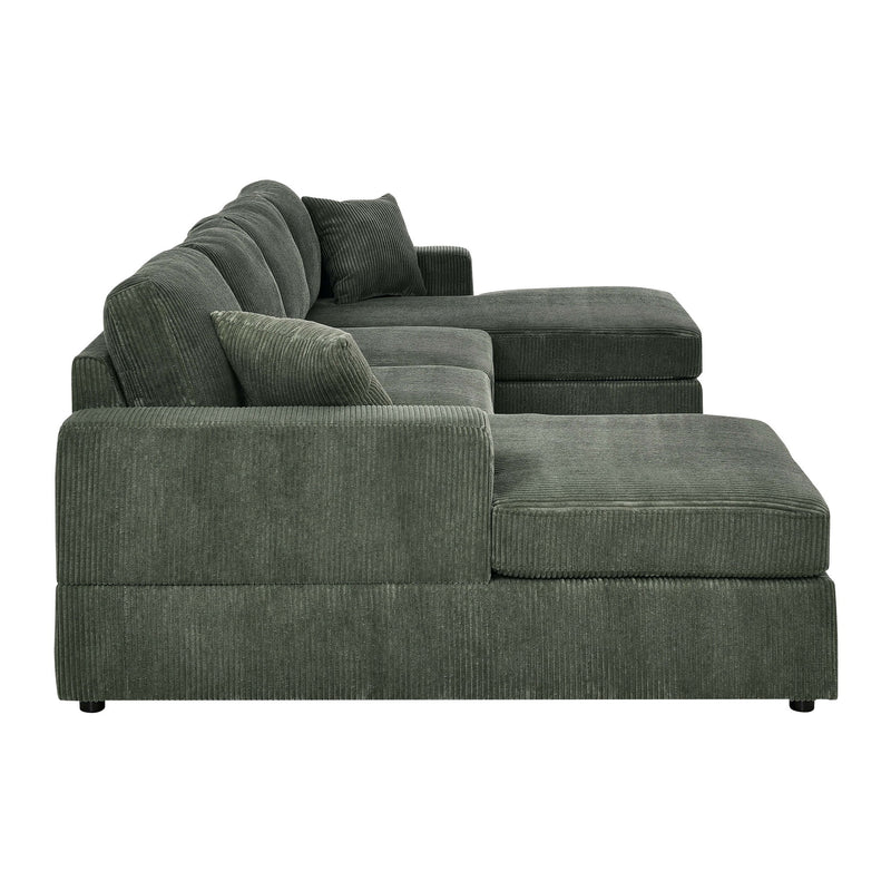 3 Piece Double Chaise Sectional Sofa